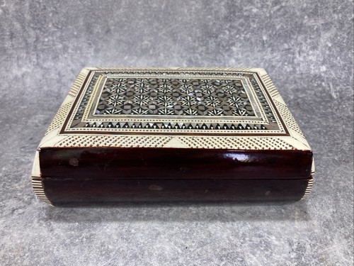 Boîte bijoux bois acajou - boîte,