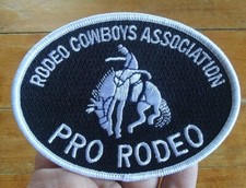 RODEO COWBOYS ASSOCIATION PRO RODEO EMBROIDERED IRON ON PATCH BRONCO MUSTANG NFR