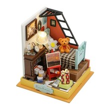 Avizar Mini Chambre pour Enfant DIY à Construire avec Lumière LED et Accessoires