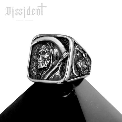 Bague chevalière acier - chevalière,