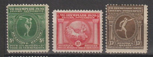 Belgium 1920 cob 179 - belgium, 179/81**