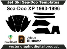 Jet Ski templates Sea-Doo XP 93-96 Vector Format Ai Cdr Ready for design J14