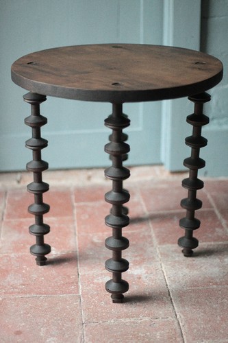 Table bois pieds bobines