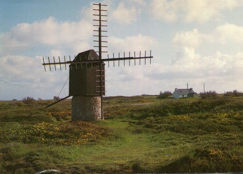 Carte ile ouessant - d'ouessant, moulin