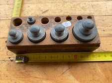 (No. 9 Tools Series Not Complete 5 Weights Aluminum Antique Roberval Scale.