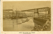 N.D., France, Brest, Le port militaire de Brest - Le Pont Tournant vintage albu