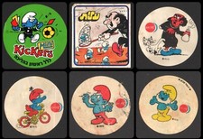 Schtroumpfs Lot de 5 autocollants publicitaires années 80 ISRAEL Hebrew Elite...