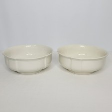 Pair of Villeroy & Boch Manoir Ceramic 8 1/4" Serving Bowls White
