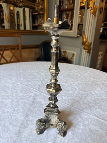 Vintage lamp base silver - vintage, –