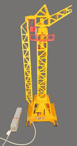 Jouet ancien grue chantier - grue,