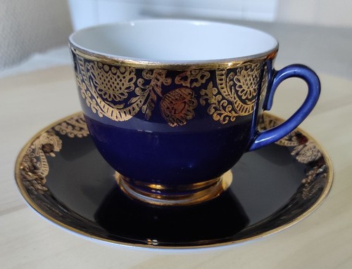 Tasse cobalt avec soucoupe - cobalt,