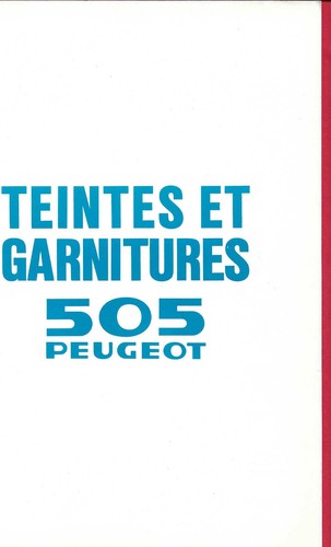Peugeot 505 1980 - peugeot, nuancier