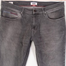 Hommes Tommy Hilfiger SCANTON SLIM Ajusté Straight Élasthanne Gris Jeans W38 L32
