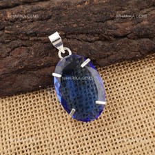 Pendentif Argent Massif Sertie