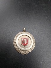 1935 Silver Enamel Watch Fob Medal Roneo Duplicator Management Winners