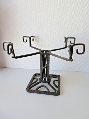 Art deco pied lampe - lampe, fer