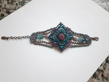Beau bracelet bleu réglable