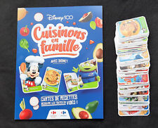 DISNEY CUISINONS EN FAMILLE - CARREFOUR 2023 - ALBUM VIDE + 96 CARTES  -COMPLET