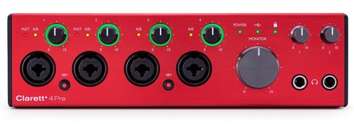 Focusrite clarett 4pre usb c - clarett+, usb-c