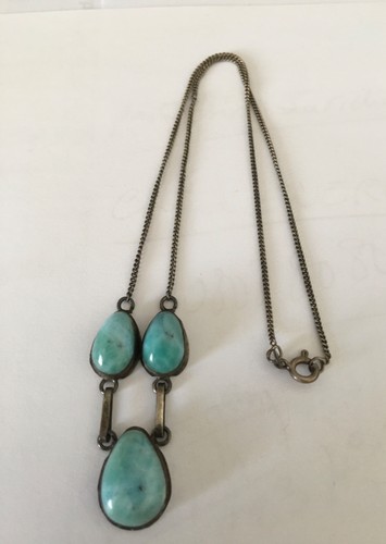 Collier argent pierres - et,
