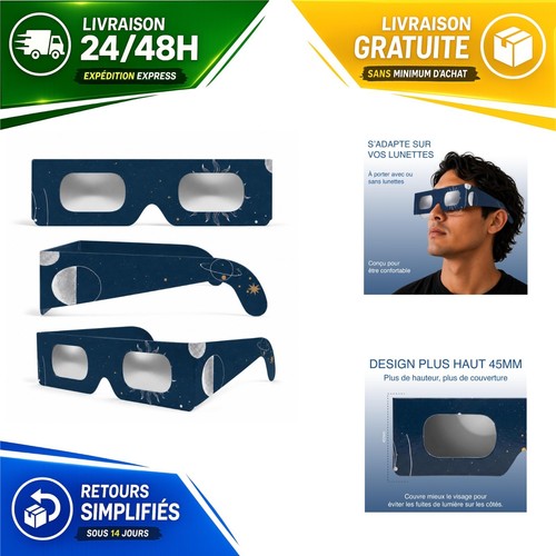 Lunettes éclipse solaire safe - lunettes,