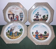 Assiettes Décoratives Les 4 Saisons en Melamine. Vintage