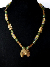 Collier ethnique perles verres