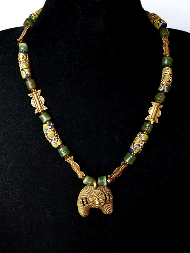 Collier ethnique perles - , verres