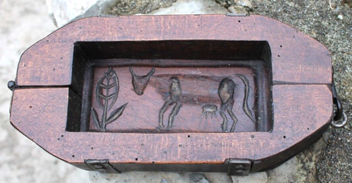 Ancien moule beurre décoré - ancien, a