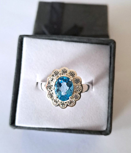 Bague topaze bleu - , suisse