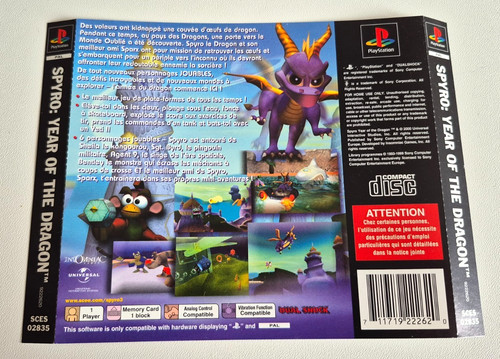 Jaquette arrière spyro - *jaquette, arrière*