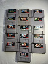 Super Nintendo SNES Game Bundle 16 Assorted Games! Tested Working
