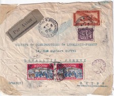 COURRIER INDOCHINE SAIGON CENTRAL POUR LEVALLOIS PERRET FRANCE 19/05/1934