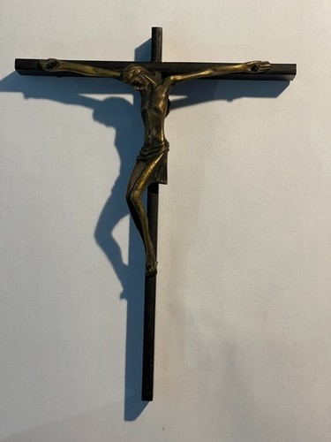 Crucifix croix bronze et - en,