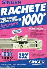 1989 ADVERTISING 116 Singer MT 610 Knitting Machine