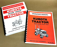Parts Operators Manual Set for Kubota BX1800 BX2200 Tractor Owners Catalog Books