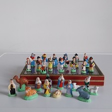 Lot de 27 Santons en Argile Crèche Nativité / Provence T1 4cm TBE à Identifier .