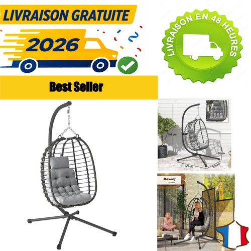 Fauteuil suspendu œuf - , pliable