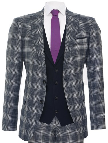 Costume tweed bleu 3 - costume,