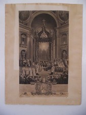 Certificate of Baptism and 1st Communion Charles THOMAS 1887 ROGNES - VT10