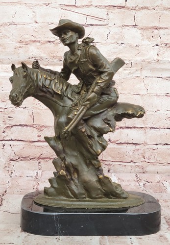 Bronze cowboy equitation - cowboy,
