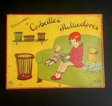 ANTIQUE GAME TOY - MULTICOLORED BASKET CONSTRUCTION - FN - UNITED FRANCE