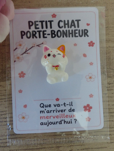 Mini chat porte bonheur - chat, porte‑bonheur