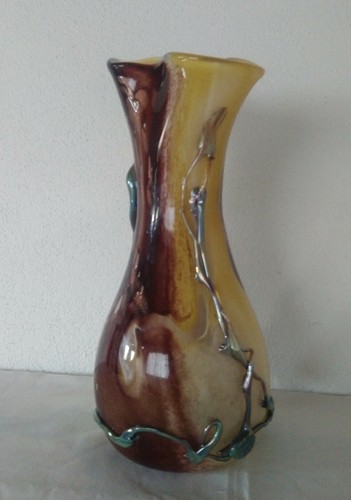 Vase verre soufflé - verre,