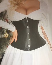 Corset Satin noir , Serre Taille