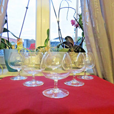 6 verres à cognac en cristal