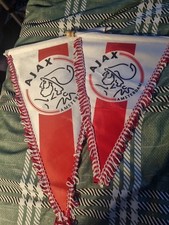 AJAX AMSTERDAM X2 HANGING PENNANTS Both Used But Still OK 