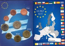 EURO  BELGIQUE  SERIE COMPLETE 1C A  2E NEUVE   1999/2002   ANNEES MELANGEES