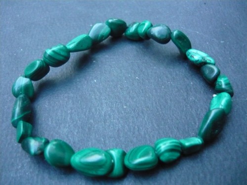 Bracelet perles malachite - perles,