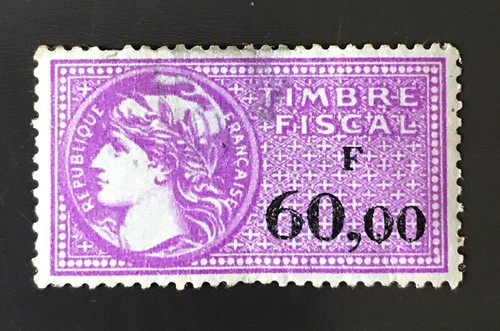 Timbre fiscal francs - timbre,